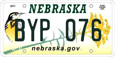 NE license plate BYP076