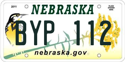 NE license plate BYP112