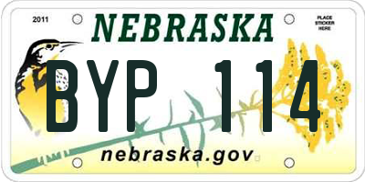 NE license plate BYP114