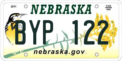 NE license plate BYP122
