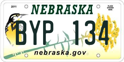 NE license plate BYP134