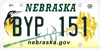 NE license plate BYP151