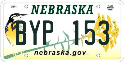 NE license plate BYP153