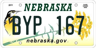 NE license plate BYP167