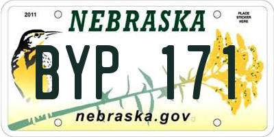 NE license plate BYP171