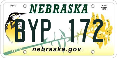 NE license plate BYP172
