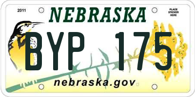 NE license plate BYP175