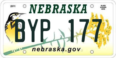 NE license plate BYP177