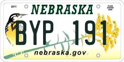 NE license plate BYP191