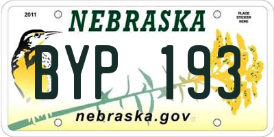 NE license plate BYP193