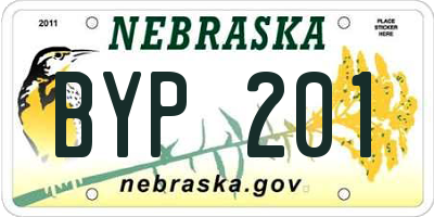 NE license plate BYP201