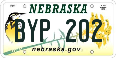 NE license plate BYP202