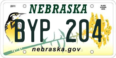 NE license plate BYP204