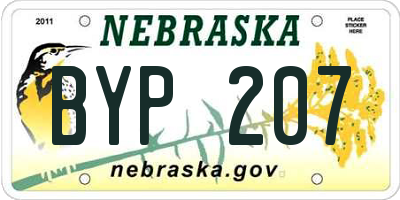 NE license plate BYP207