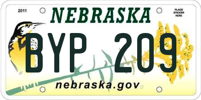 NE license plate BYP209