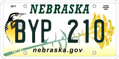 NE license plate BYP210