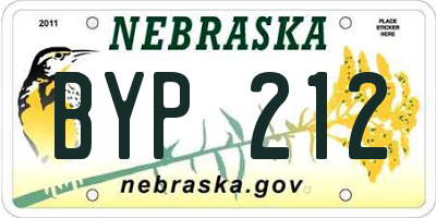 NE license plate BYP212