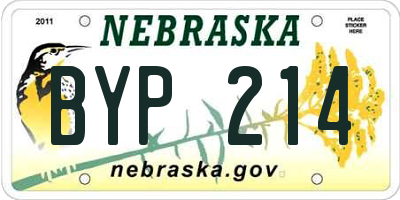 NE license plate BYP214
