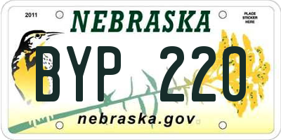 NE license plate BYP220