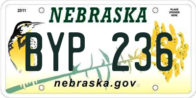 NE license plate BYP236