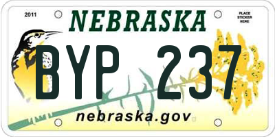 NE license plate BYP237