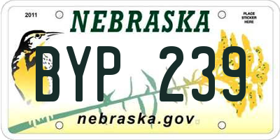 NE license plate BYP239