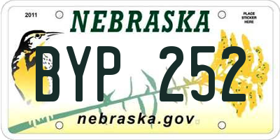 NE license plate BYP252
