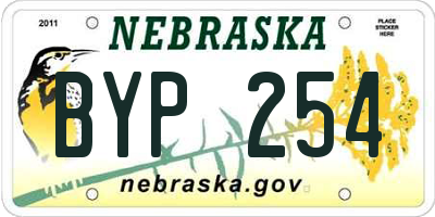 NE license plate BYP254