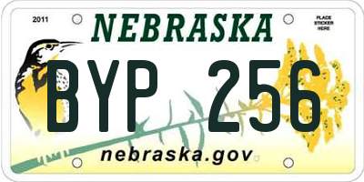NE license plate BYP256