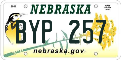 NE license plate BYP257
