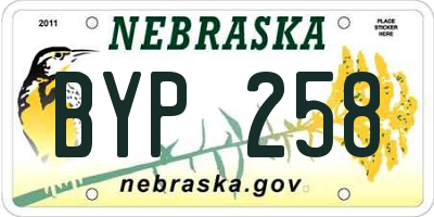 NE license plate BYP258