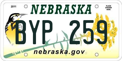 NE license plate BYP259