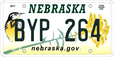 NE license plate BYP264