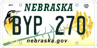 NE license plate BYP270