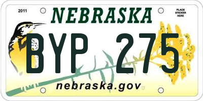 NE license plate BYP275