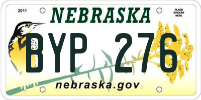 NE license plate BYP276