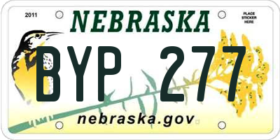 NE license plate BYP277