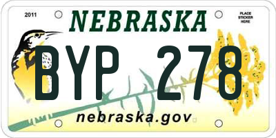 NE license plate BYP278