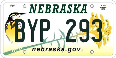 NE license plate BYP293