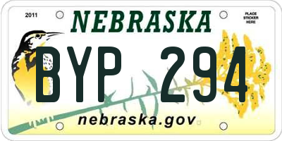 NE license plate BYP294