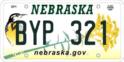 NE license plate BYP321