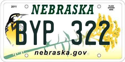 NE license plate BYP322