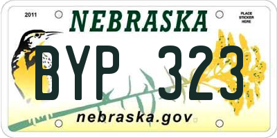 NE license plate BYP323