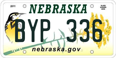 NE license plate BYP336