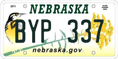NE license plate BYP337