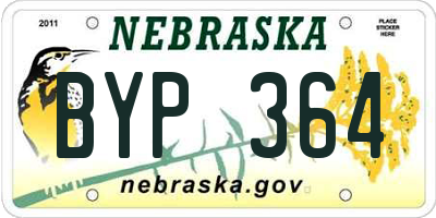 NE license plate BYP364