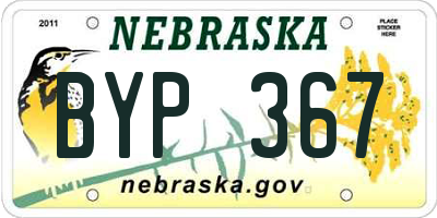 NE license plate BYP367