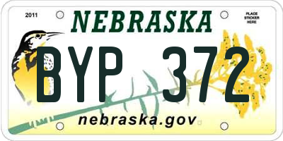 NE license plate BYP372