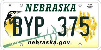 NE license plate BYP375