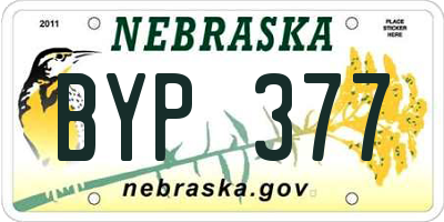 NE license plate BYP377